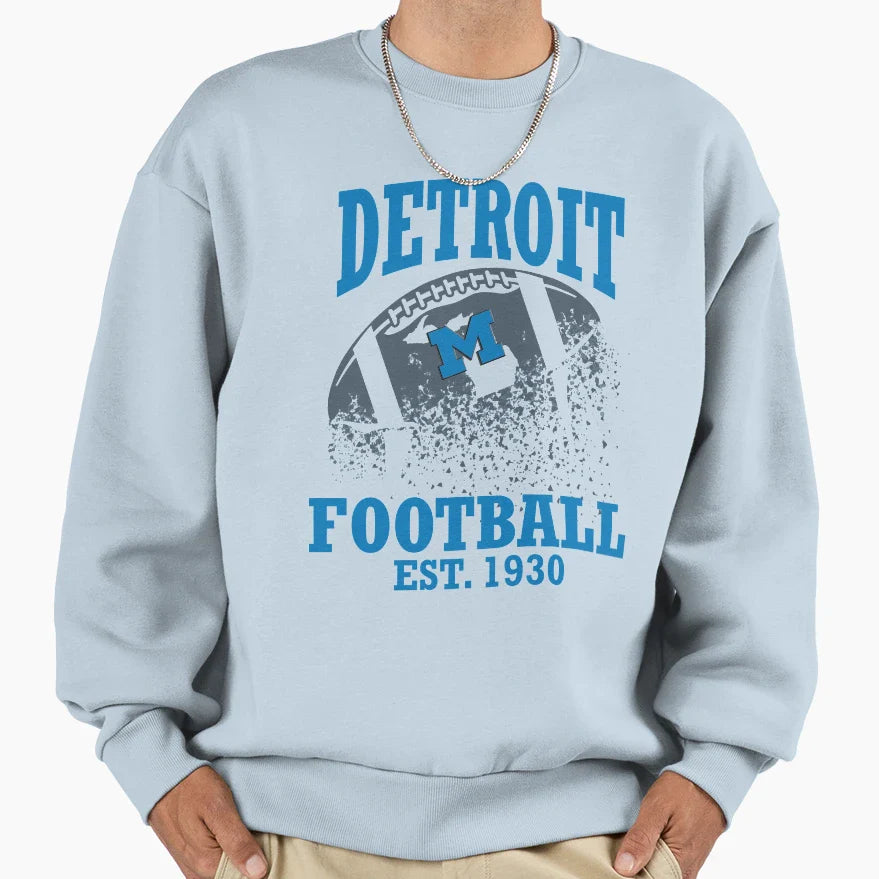 Detroit Football Sweatshirt - Fun Novelty Design Men Women