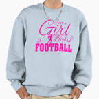 Just Who Loves Football Sweatshirt - Fun Novelty Design Men Women