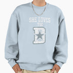 She Loves D Dallas Gift Sweatshirt - Streetwear Style for Adults