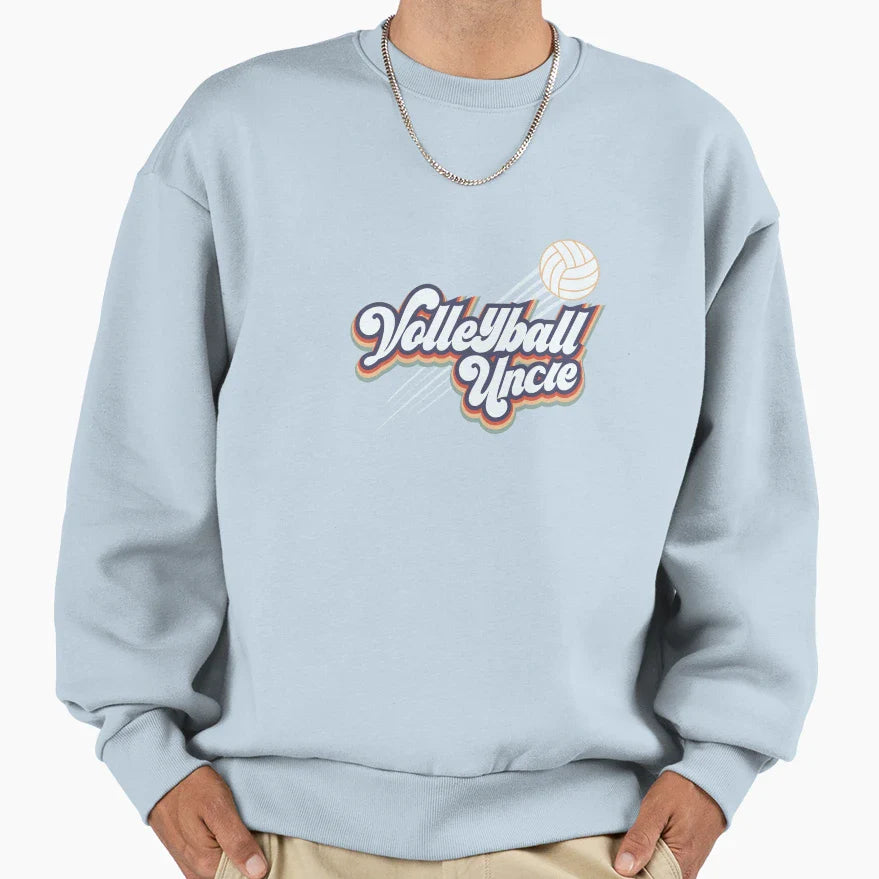 Volleyball Uncle Volleyball Sweatshirt - Custom Art Print Men Women