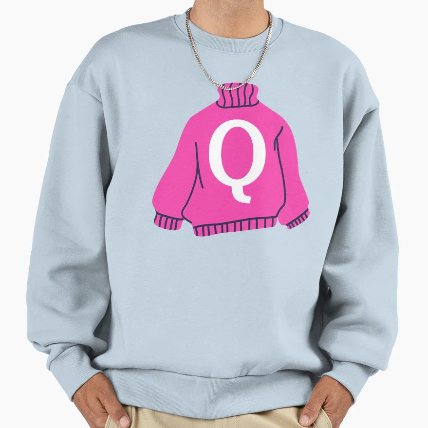 Letter Sweatshirt - Minimalist Print Unisex