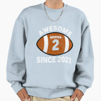 Awesome 2 Since 2021 Football Sweatshirt - Minimalist Print for Adults