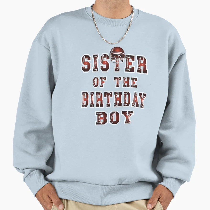 Sister Birthday American Football Sweatshirt - Minimalist Print for Adults