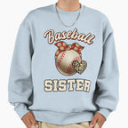 Baseball Sister Leopard Baseball Sweatshirt - Streetwear Style Men Women