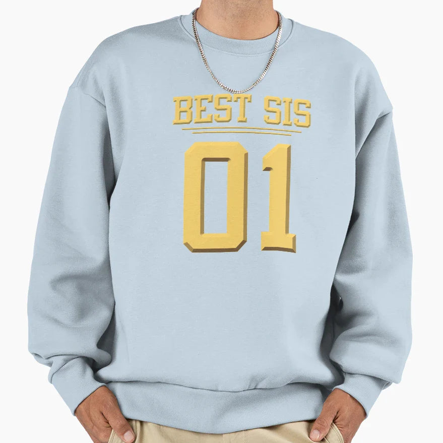 Number One Sister Best Sis Gift T-Shirt - Trendy Graphic Men Women