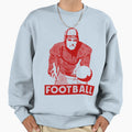 1930 Football Player Sweatshirt - Graphic Print Unisex