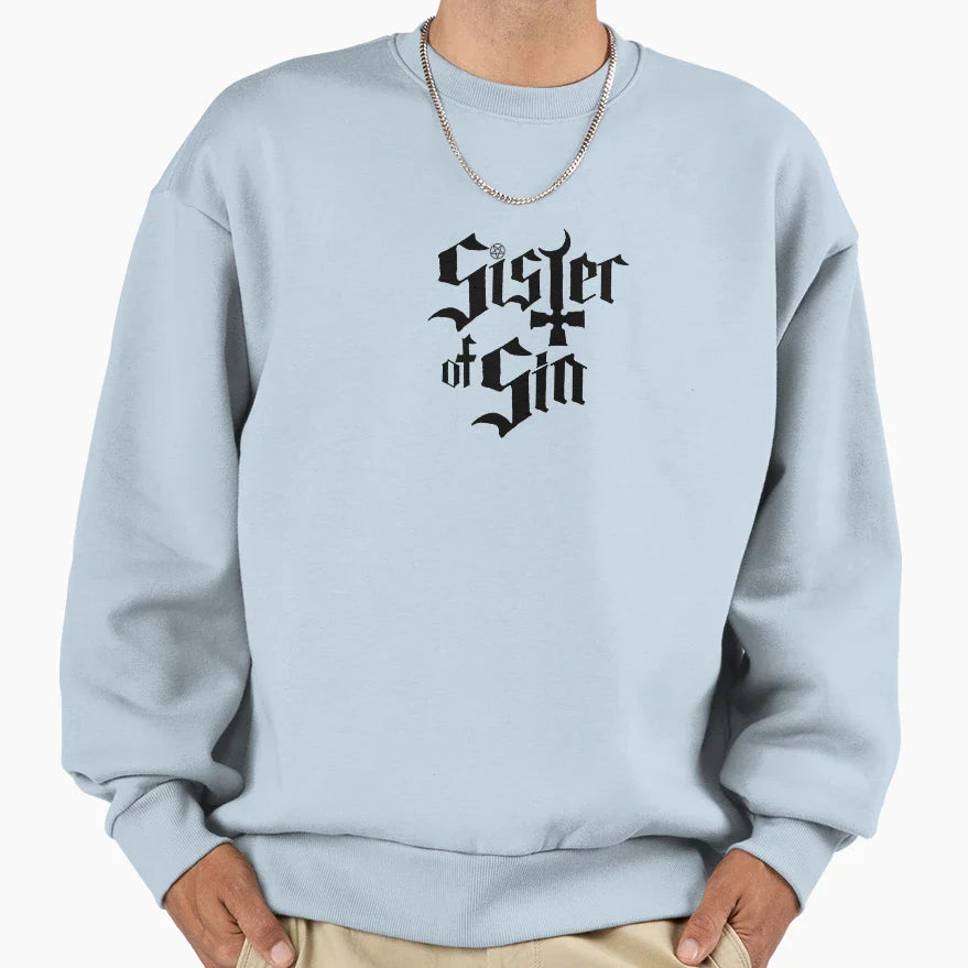 Sister Sin Black Sweatshirt - Trendy Graphic Men Women