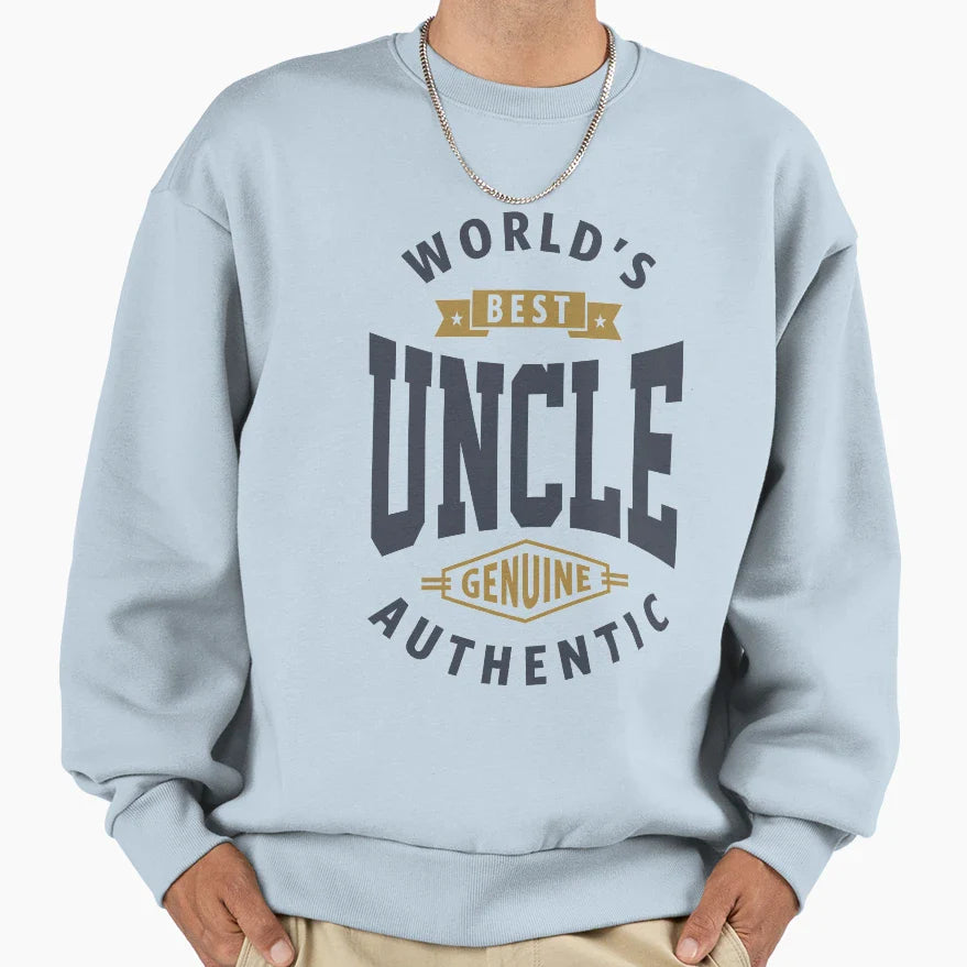 Worlds Best Uncle Sweatshirt - Trendy Graphic Unisex