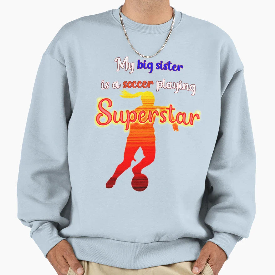 Little Brother Or Little Sister Soccer Sweatshirt - Trendy Graphic Unisex