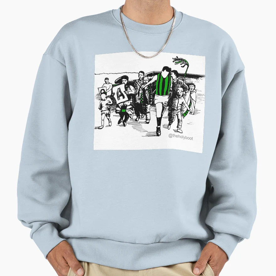 Footy Hero Green Sweatshirt - Casual Everyday Wear Men Women