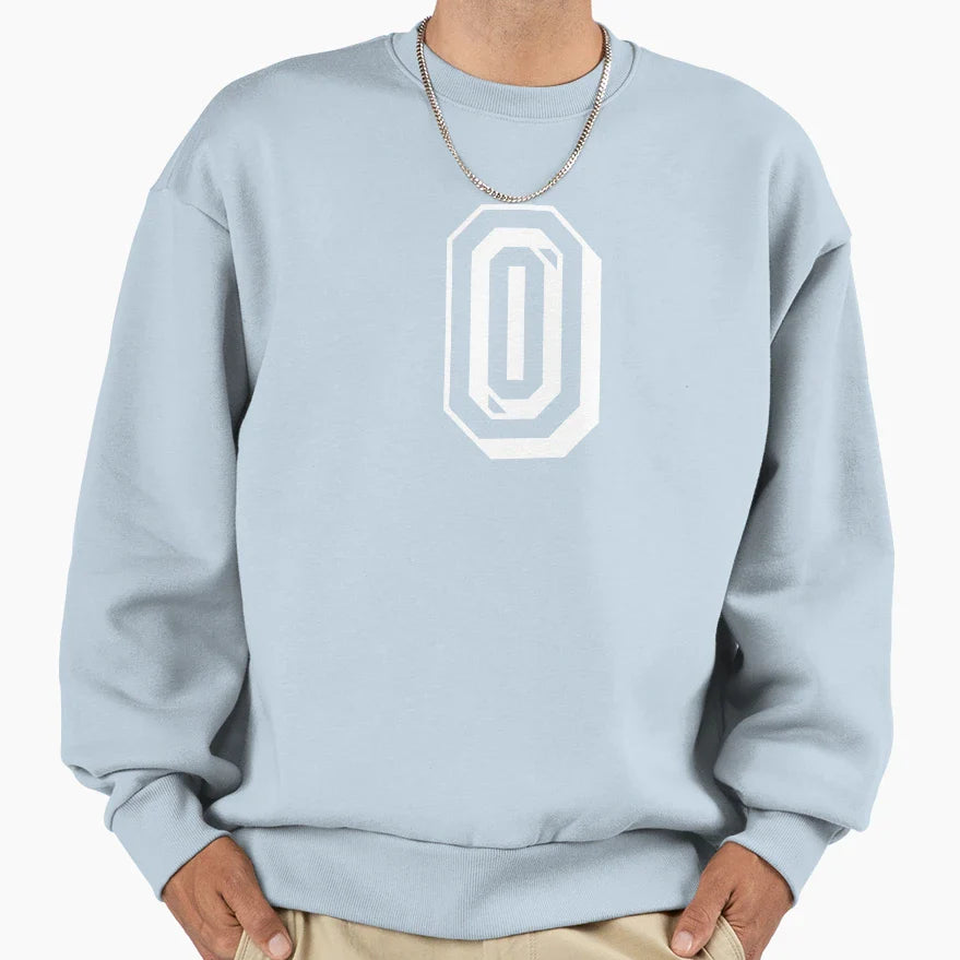 O Letter College Font University Sweatshirt - Aesthetic Graphic Men Women