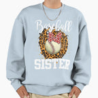 Baseball Sister Mothers Day Sweatshirt - Minimalist Print for Adults