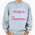 Cheerleaders We Throw 100 Pounds Sweatshirt - Aesthetic Graphic for Adults