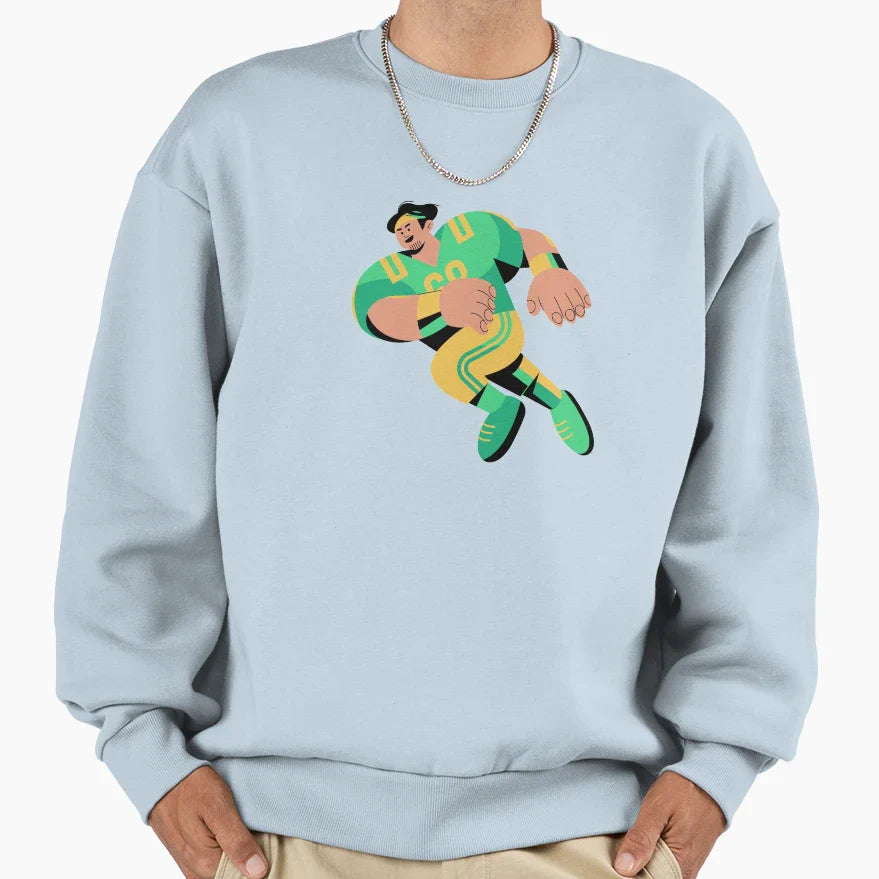 Star American Football Player Sweatshirt - Aesthetic Graphic Unisex