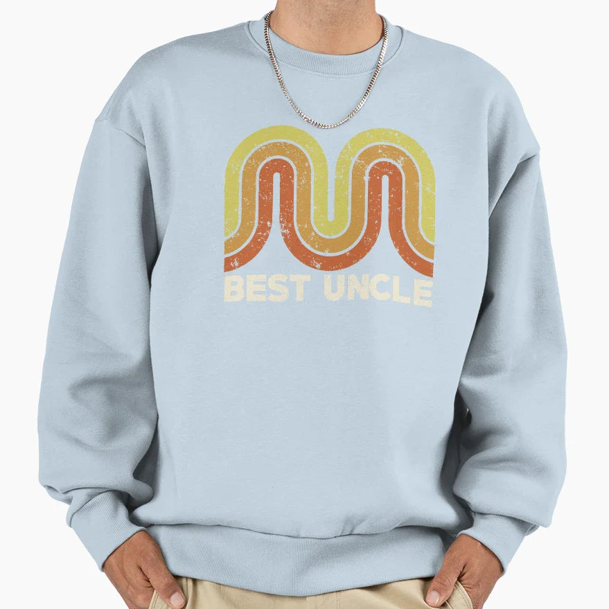 Disco Best Uncle Sweatshirt - Unique Graphic for Adults