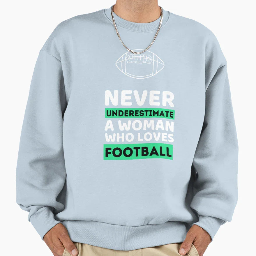 Never Underestimate Who Loves Sweatshirt - Custom Art Print Men Women