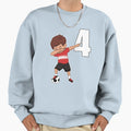 Awesome Soccer Player Number 4 Sweatshirt - Graphic Print for Adults