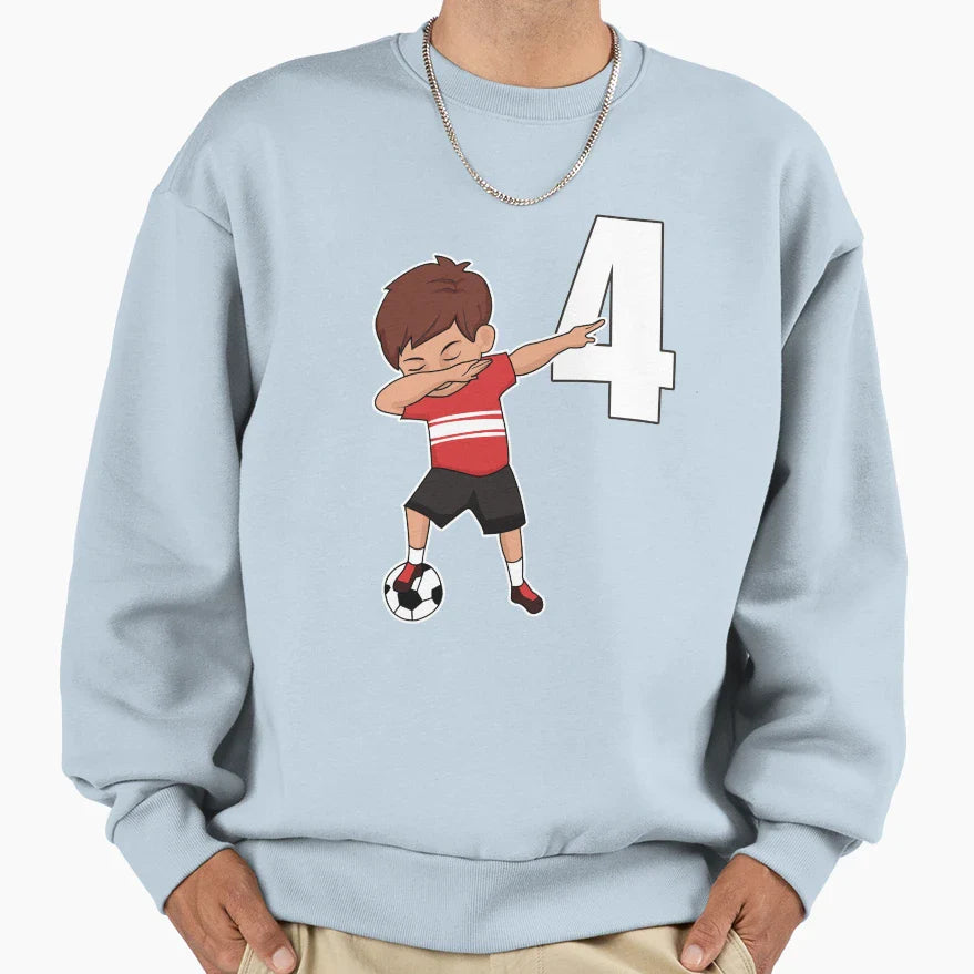 Awesome Soccer Player Number 4 Sweatshirt - Graphic Print for Adults
