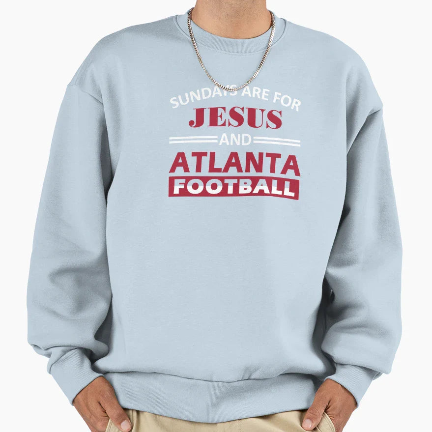 Atlanta Pro Football And Jesus Sweatshirt - Casual Everyday Wear Unisex
