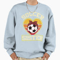 Soccer Sister Heart Sweatshirt - Graphic Print Men Women