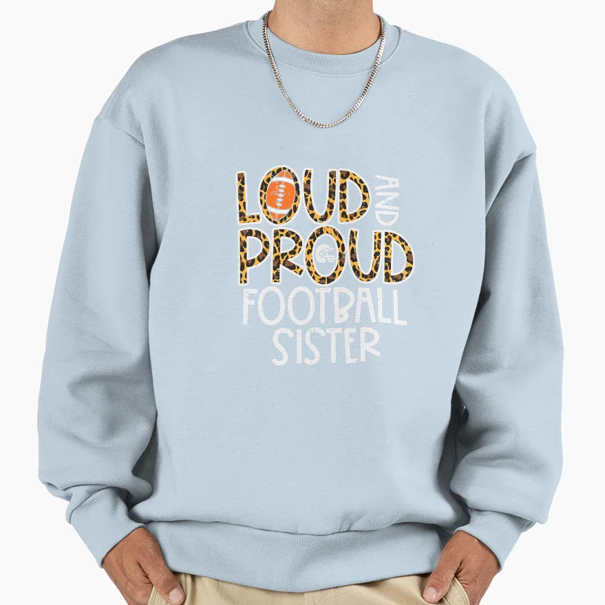 Leopard Proud American Football Sweatshirt - Fun Novelty Design for Adults
