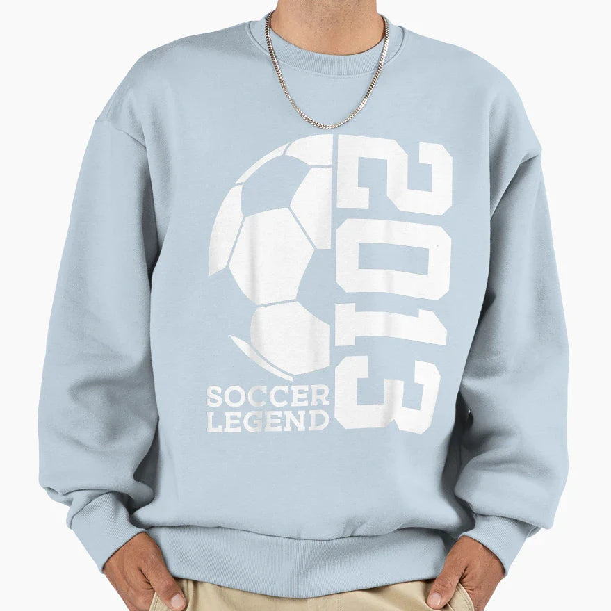 Football 10Th Birthday Soccer Sweatshirt - Unique Graphic for Adults