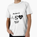 She Loves Me And I Love Football T-Shirt - Casual Everyday Wear Unisex