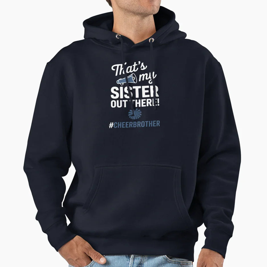 Proud Cheer Brother Cheerleading Hoodie - Custom Art Print Unisex