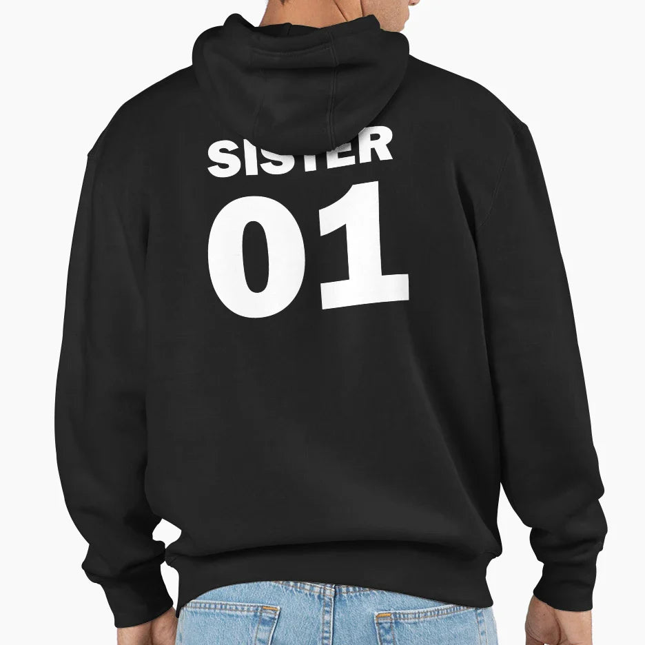 Sister 01 Back Hoodie - Casual Everyday Wear for Adults