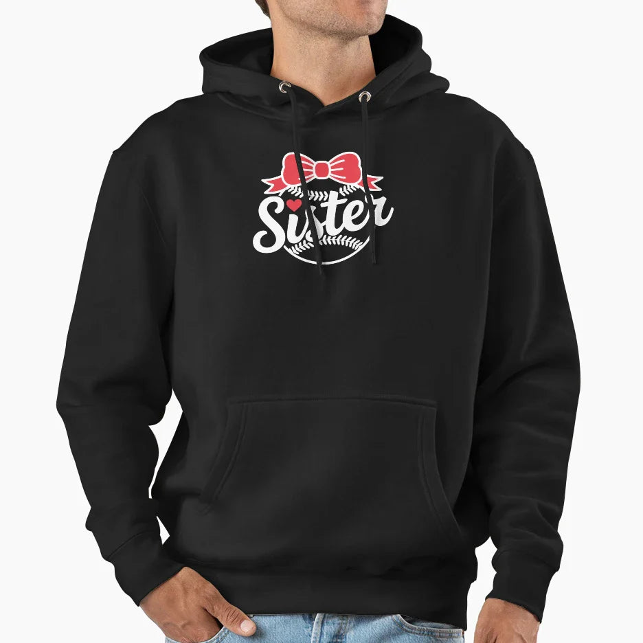 Baseball Sister Hoodie - Fun Novelty Design Men Women