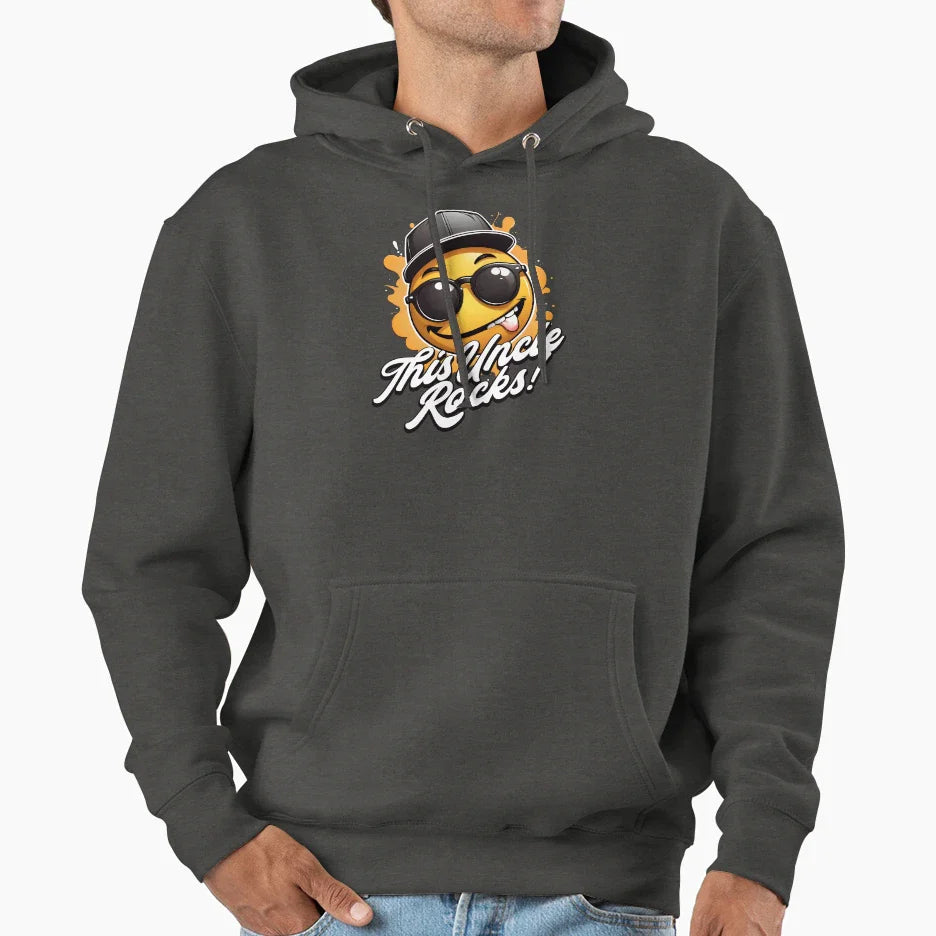 This Uncle Rocks Hoodie - Graphic Print Men Women