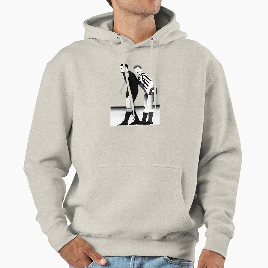 Gazza And Vinnie Jones Infamous Crotch Grab Hoodie - Novelty Apparel Unisex