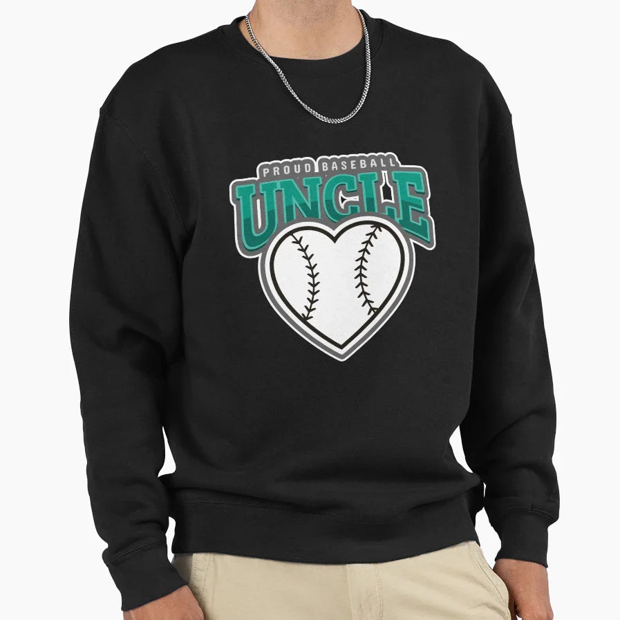 Baseball Uncle Sweatshirt - Trendy Graphic for Adults