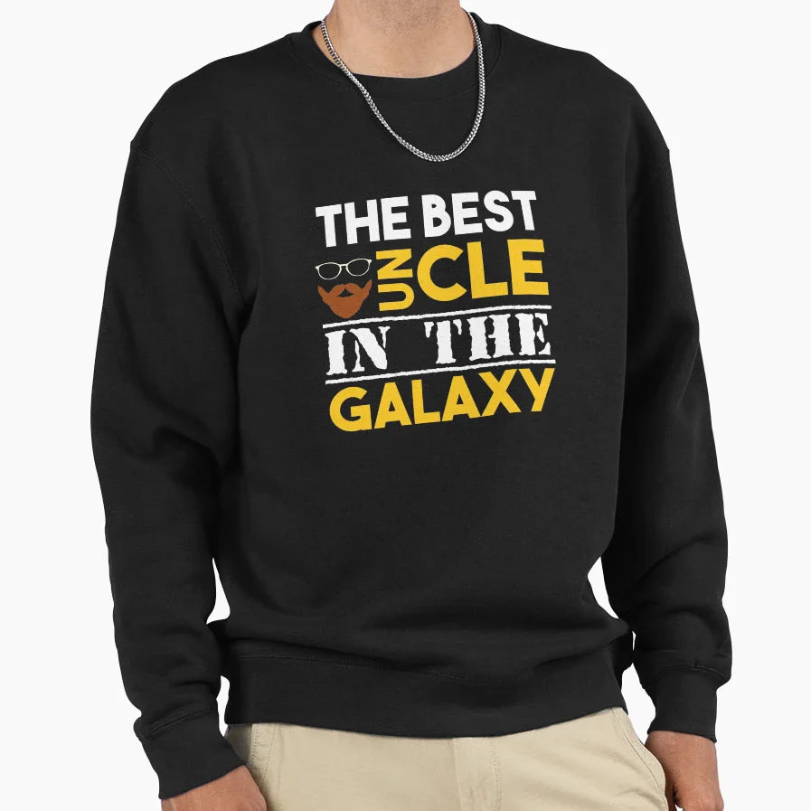 Best Uncle Galaxy Sweatshirt - Custom Art Print Unisex