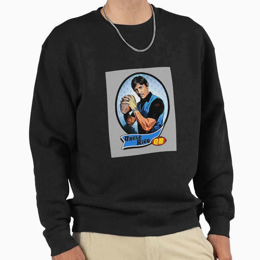 Uncle Rico Football Card Greeting Sweatshirt - Custom Art Print for Adults