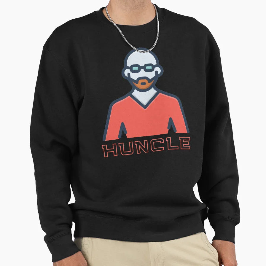 Mens Huncle Gift Handsome Hunky Sweatshirt - Fun Novelty Design for Adults