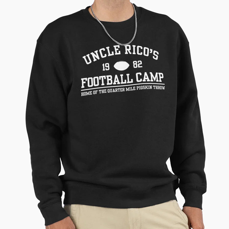 Uncle Rico S Football Camp Sweatshirt - Fun Novelty Design for Adults