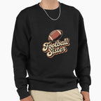 Leopard Football Sister Football Sweatshirt - Aesthetic Graphic for Adults