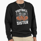 Football Sister Cherry Coquette Bow Sweatshirt - Novelty Apparel Men Women