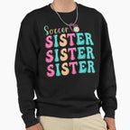 Soccer Sister Polka Dot Sweatshirt - Fun Novelty Design Men Women