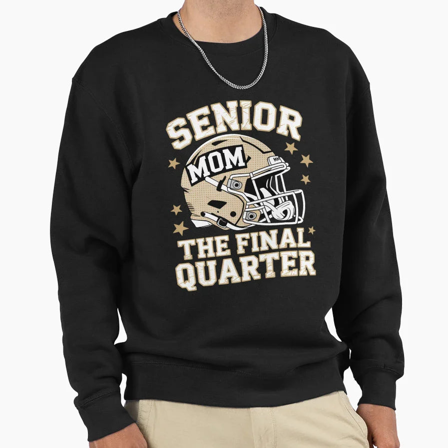 Senior Football Mom 2026 Final Sweatshirt - Fun Novelty Design Unisex