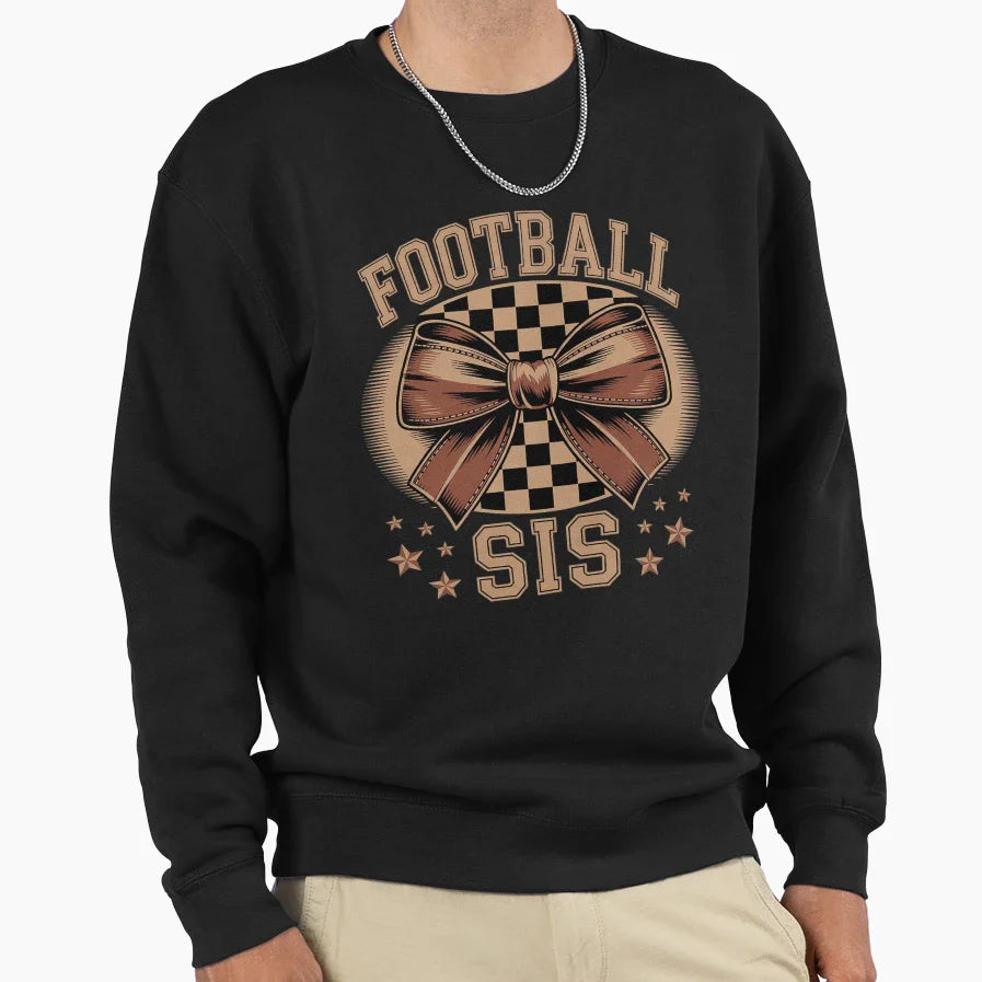 Football Sister American Football Sweatshirt - Graphic Print Men Women