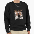 Football Sister Coquette Bow Sweatshirt - Casual Everyday Wear Men Women