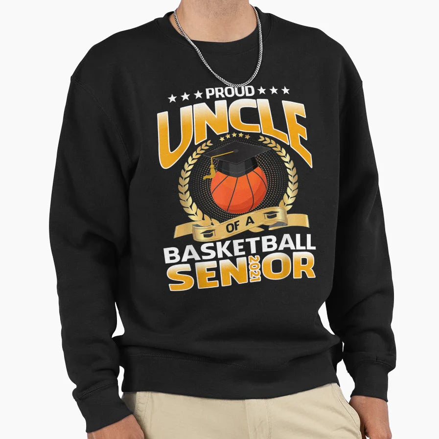 Proud Uncle Basketball Sweatshirt - Aesthetic Graphic for Adults