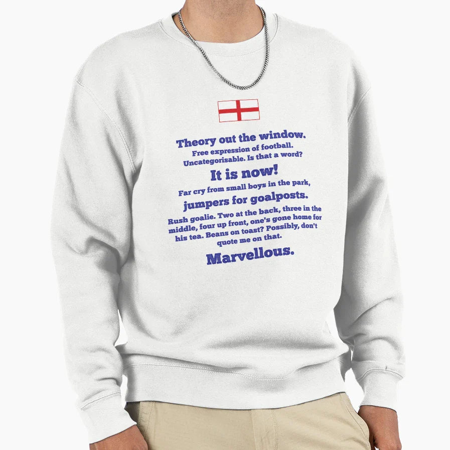 Its Coming Home Jumpers Goalposts Sweatshirt - Fun Novelty Design Men Women