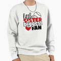 Little Sister Biggest Fan Baseball Sweatshirt - Graphic Print Men Women