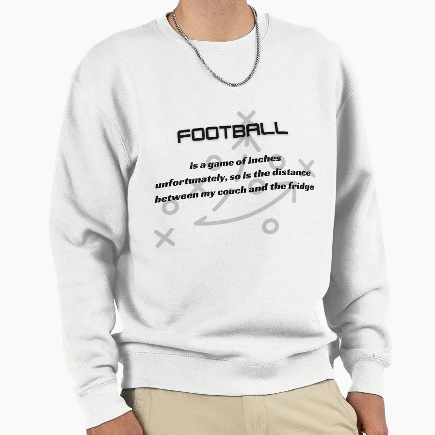 Football Game Inches Sweatshirt - Minimalist Print Men Women