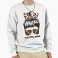 Football Mama Funny Mom Messy Bun Sweatshirt - Streetwear Style for Adults