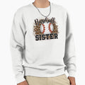 Baseball Sister Leopard Funny Sweatshirt - Graphic Print for Adults