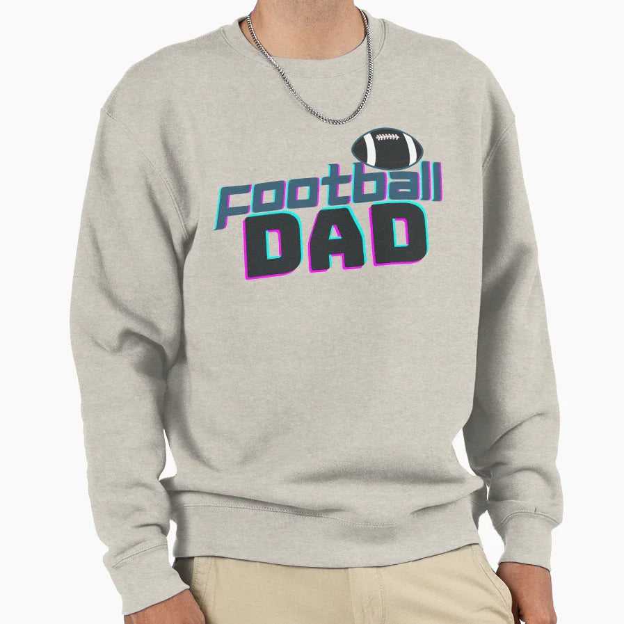 Football Dad Football Game Football Sweatshirt - Custom Art Print Unisex